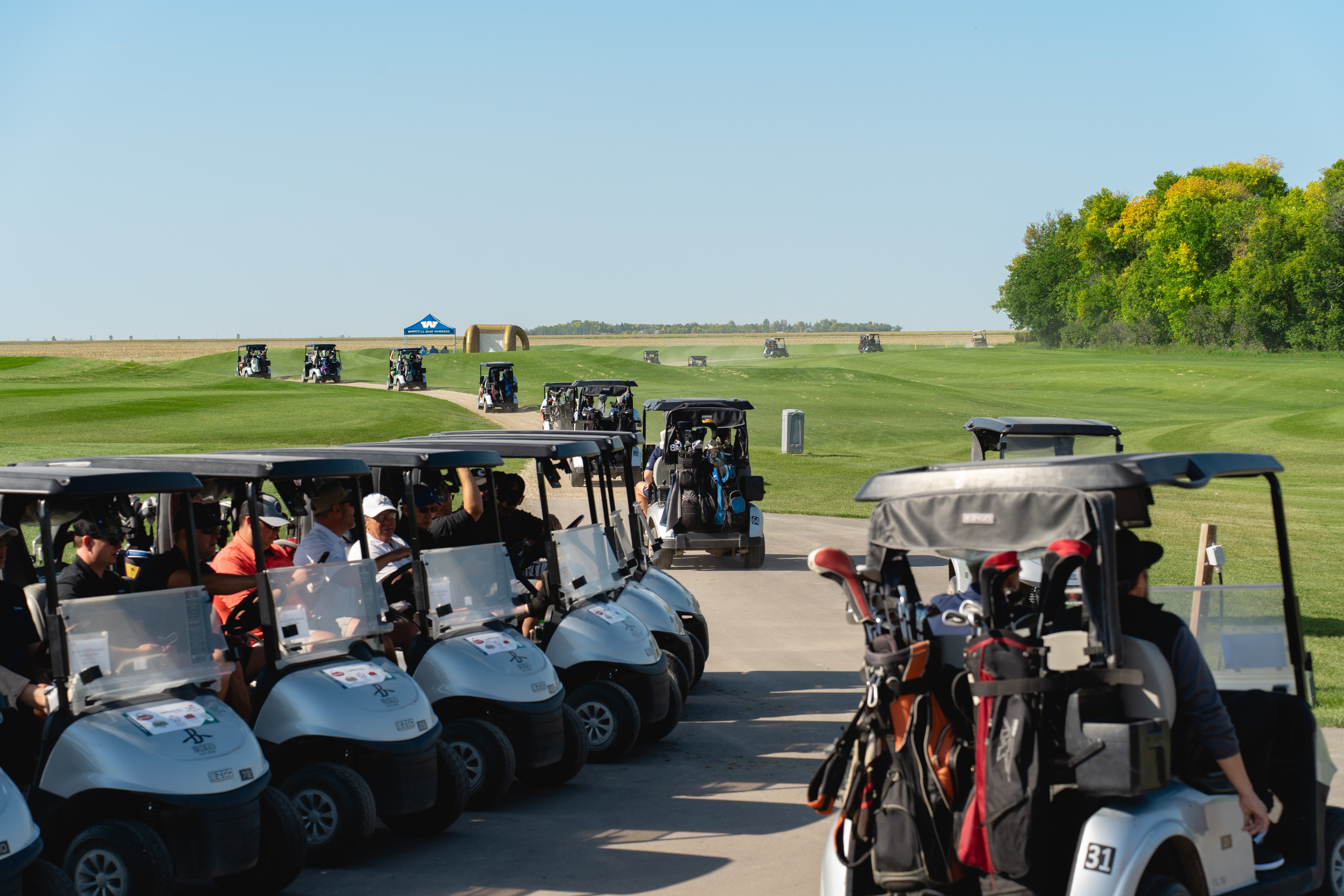 Golfers at Bridges off to the greens.